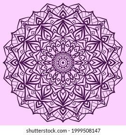 mandala vector art pattern. traditional round lace decoration. circular design element