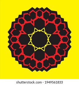 Ilustración del diseño de artes vectoriales de Mandala