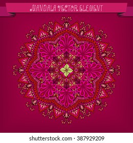 Mandala. Vector artwork.Ethnic decorative element for design. Hand drawn. Islam, Arabic, Indian, ottoman motifs.