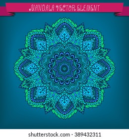 Mandala. Vector artwork.Ethnic decorative element for design. Hand drawn. Islam, Arabic, Indian, ottoman motifs.