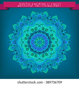 Mandala. Vector artwork.Ethnic decorative element for design. Hand drawn. Islam, Arabic, Indian, ottoman motifs.