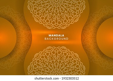 Mandala vector background. brown abstract mandala background. decorative element for print, poster, cover, flyer, banner