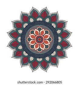 mandala. Vector background. Card or invitation. Vintage decorative elements. Hand drawn background. Islam, Arabic, Indian, Pakistan motifs.
