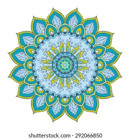 mandala. Vector background. Card or invitation. Vintage decorative elements. Hand drawn background. Islam, Arabic, Indian, Pakistan motifs.