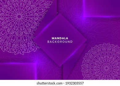 Mandala vector background. purple abstract mandala background. decorative element for print, poster, cover, flyer, banner