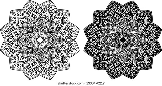 mandala vector black