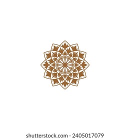 mandala vector brown circle vector
