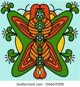 mandala vector butterfly shape for decoration or pattern