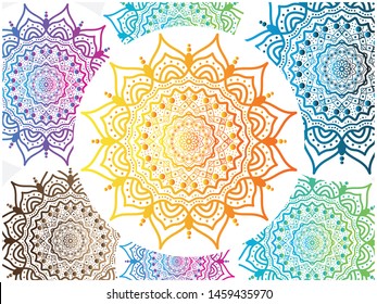 mandala vector circle abstract and background ilustration