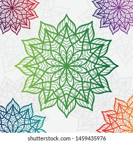 mandala vector circle abstract and background ilustration