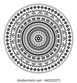 Mandala. Vector circle geometric abstract ornament.