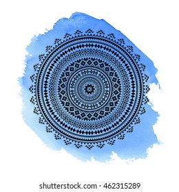 Mandala. Vector circle geometric abstract ornament.