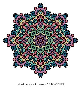 Mandala. Vector Circle Ornament, Design Element