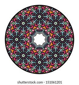 Mandala. Vector Circle Ornament, Design Element