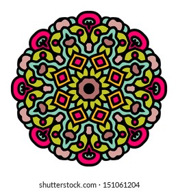 Mandala. Vector Circle Ornament, Design Element