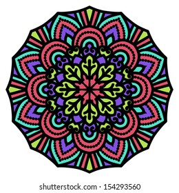 Mandala. Vector Circle Ornament. Design Element