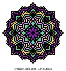 Mandala. Vector Circle Ornament. Design Element