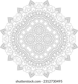 Mandala. Vector. Circular pattern in the form of a mandala. Coloring book page. Flower Mandalas. Vintage decorative elements. Mandala Coloring Pages. Adult Coloring Pages. Pattern Coloring Page.