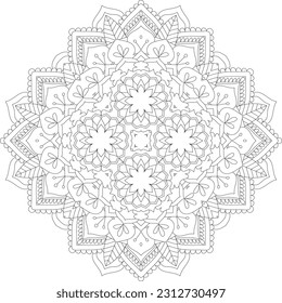 Mandala. Vector. Circular pattern in the form of a mandala. Coloring book page. Flower Mandalas. Vintage decorative elements. Mandala Coloring Pages. Adult Coloring Pages. Pattern Coloring Page.