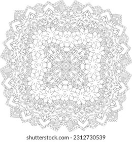 Mandala. Vector. Circular pattern in the form of a mandala. Coloring book page. Flower Mandalas. Vintage decorative elements. Mandala Coloring Pages. Adult Coloring Pages. Pattern Coloring Page.