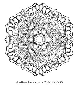 Mandala Vector. Coloring book. Lace Pattern. 