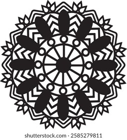 Mandala vector. Mandala Coloring book line art vector illustration. Vector abstract mandala design.