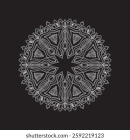 Mandala vector. Mandala Coloring book line art vector illustration. Vector abstract mandala pattern.