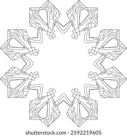 Mandala vector. Mandala Coloring book line art vector illustration. Vector abstract mandala pattern.