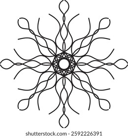 Mandala vector. Mandala Coloring book line art vector illustration. Vector abstract mandala pattern.