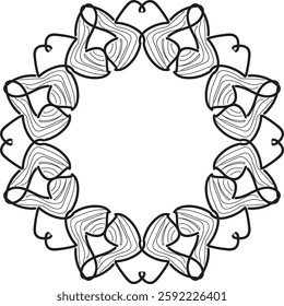 Mandala vector. Mandala Coloring book line art vector illustration. Vector abstract mandala pattern.
