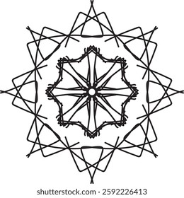Mandala vector. Mandala Coloring book line art vector illustration. Vector abstract mandala pattern.