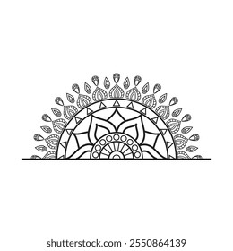 
Vector de mandala para colorear libro y Vector de mandala oriental, mandala para colorear libro línea arte Ilustración vectorial, mandala abstracto dibujado a mano doodle mandalas libro para colorear.