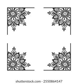 
Mandala vector for Coloring Book and Oriental Mandala vector, Mandala Coloring book line art vector illustration, abstract mandala  Hand drawn doodle mandalas coloring book.