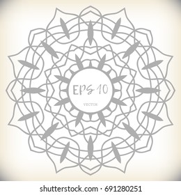 mandala, vector. Decor for your design, lace ornament. Round pattern, oriental style