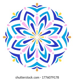 Mandala. Vector decorative elements. Oriental pattern, vector illustration. Colorful mandala. Design for coloring book, tattoo, greeting card, yoga and meditation.