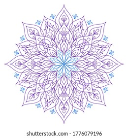 Mandala. Vector decorative elements. Oriental pattern, vector illustration. Colorful mandala. Design for coloring book, tattoo, greeting card, yoga and meditation.