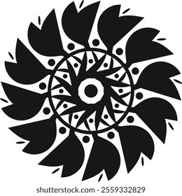 Mandala vector design art for decoration, perfect neat and clean black color mandalas design,decorative elements