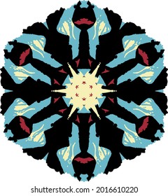 Diseño de vectores de Mandala Art V12