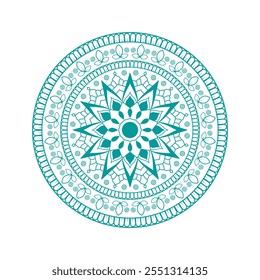 mandala vector design. Mandala black, white and green design. coloring book artistic image of mandala and art for tattoo design, 