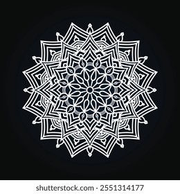 Diseño de Vector mandala. Mandala diseño negro, blanco y verde. libro para colorear Imagen artística de mandala y arte para el diseño del tatuaje, 