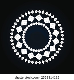 design de vetor mandala. Mandala preto, branco e verde design. colorir imagem artística do livro de mandala e arte para design de tatuagem, 