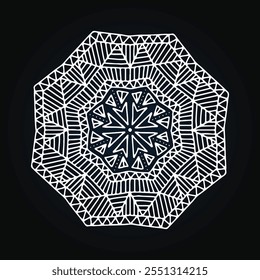 mandala vector design. Mandala black, white and green design. coloring book artistic image of mandala and art for tattoo design, 