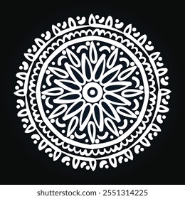 design de vetor mandala. Mandala preto, branco e verde design. colorir imagem artística do livro de mandala e arte para design de tatuagem, 