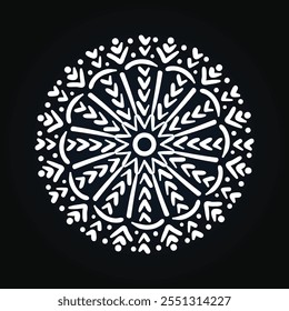 mandala vector design. Mandala black, white and green design. coloring book artistic image of mandala and art for tattoo design, 