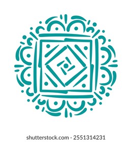 mandala vector design. Mandala black, white and green design. coloring book artistic image of mandala and art for tattoo design, 