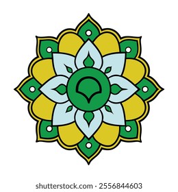 Mandala vector design with a circular pattern, Colourful Mandala pattern.pattern floral and ornamental mandala style design.