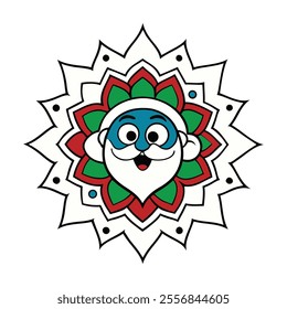 Mandala vector design with a circular pattern, Colourful Mandala pattern.pattern floral and ornamental mandala style design.