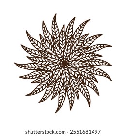 mandala vector design for coloring book, relaxing and easy mandala art for tattoo design, Vector hand drawn doodle mandala art. Ethnic mandala with tribal ornament.