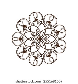 mandala vector design for coloring book, relaxing and easy mandala art for tattoo design, Vector hand drawn doodle mandala art. Ethnic mandala with tribal ornament.
