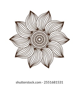 mandala vector design for coloring book, relaxing and easy mandala art for tattoo design, Vector hand drawn doodle mandala art. Ethnic mandala with tribal ornament.